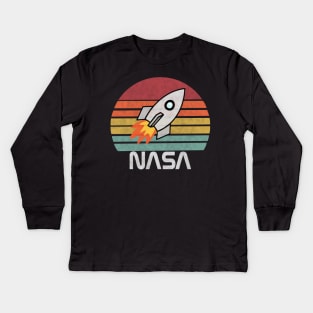 nasa vintage colors Kids Long Sleeve T-Shirt